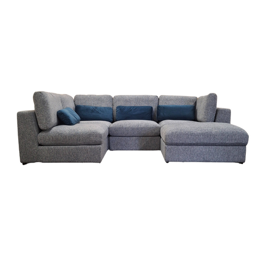 Madison U Shape Sofa Blue