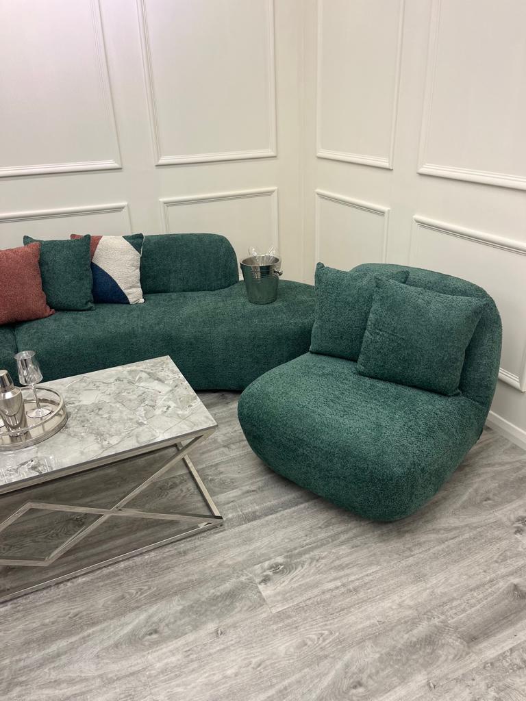 Miami Swivel Accent Chair Blush Orange