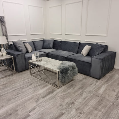 Midland Corner Sofa Steel