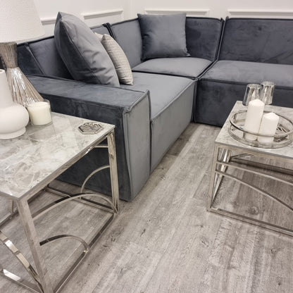 Midland Corner Sofa Steel