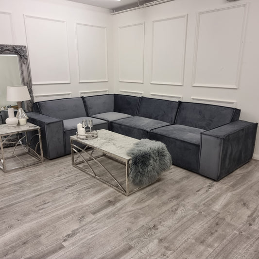Midland Corner Sofa Steel