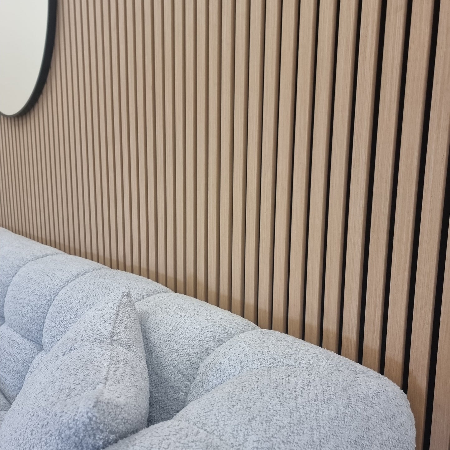 Acoustic Wood Slatted Wall Panels White Oak