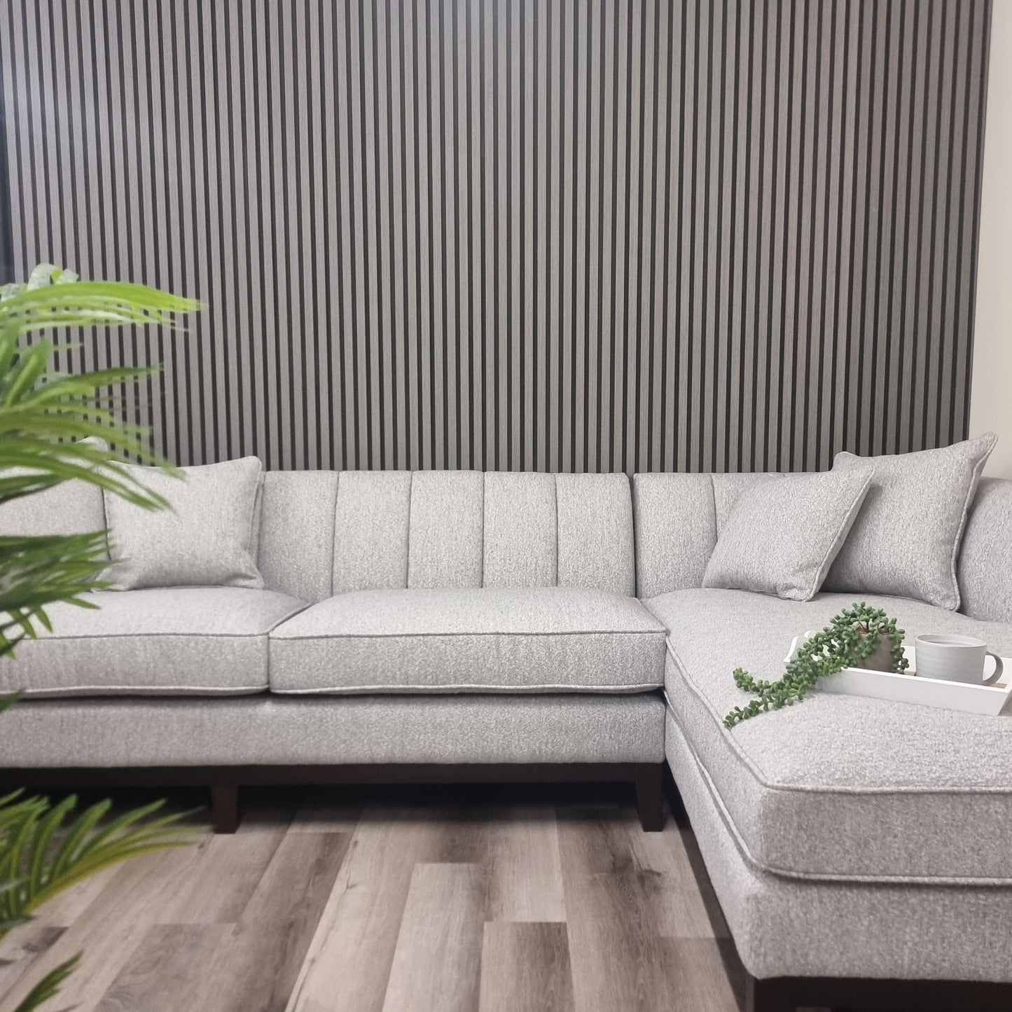 WPC Wood Effect Slatted Wall Panels Ash Grey