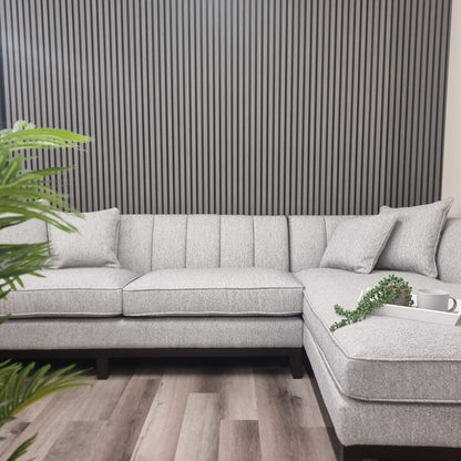 WPC Wood Effect Slatted Wall Panels Ash Grey