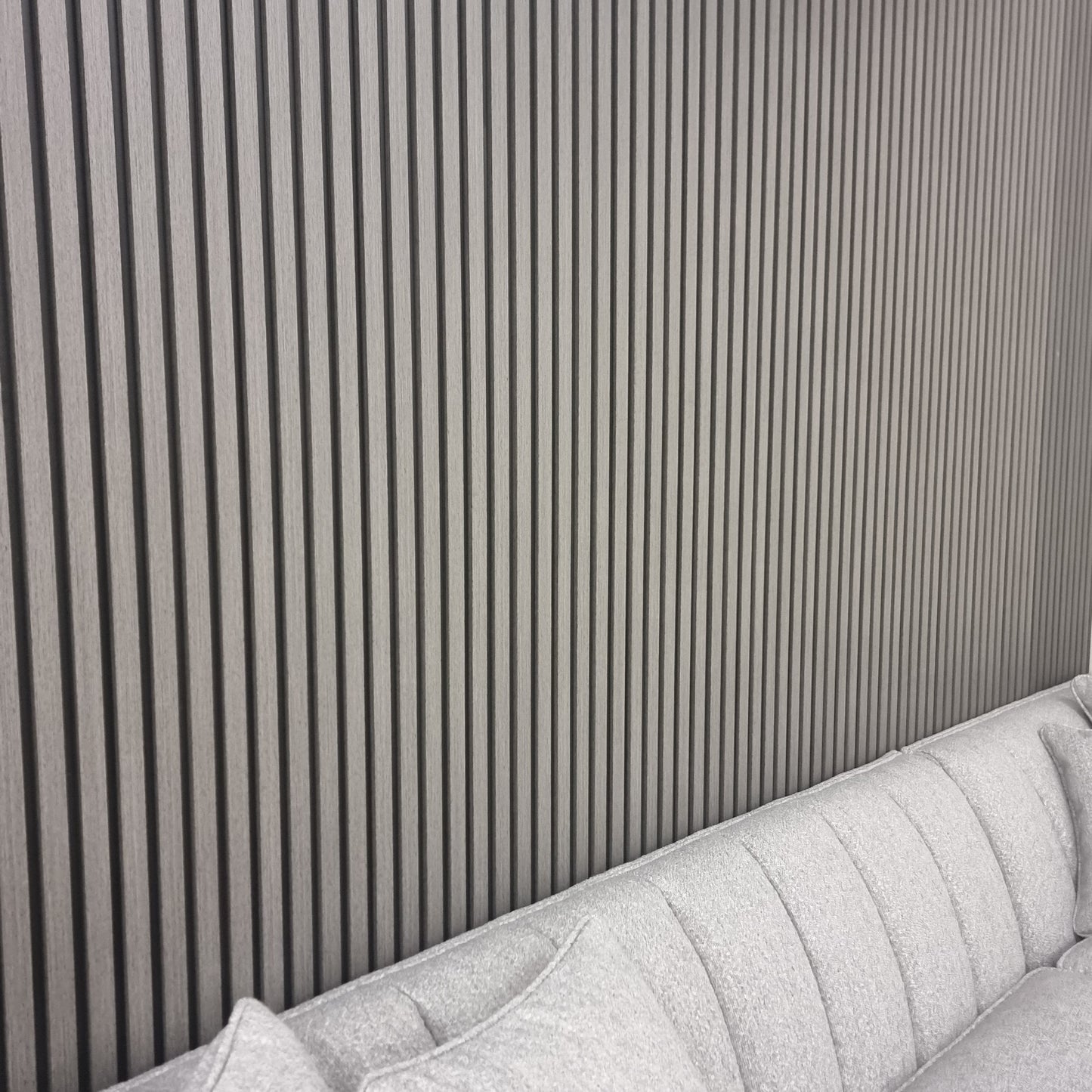 WPC Wood Effect Slatted Wall Panels Ash Grey