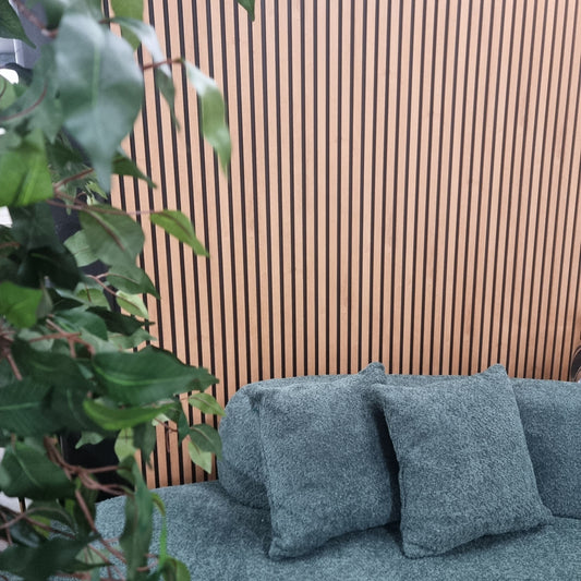 WPC Wood Effect Slatted Wall Panels Ash Grey