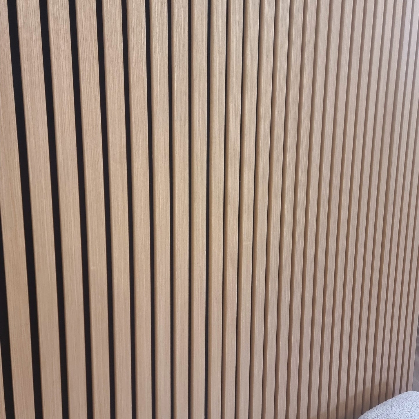 Acoustic Wood Slatted Wall Panels White Oak