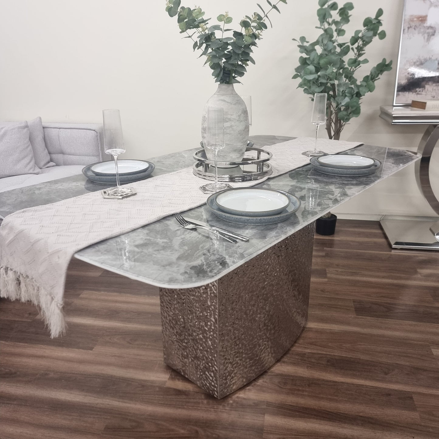 Roma Dining Table 1.8 m White Marble