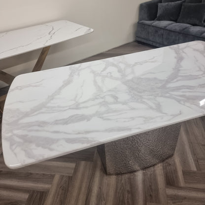 Roma Dining Table 1.8 m White Marble
