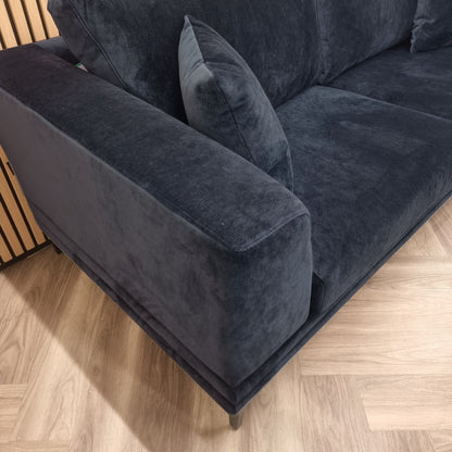 Aluxo Lenox Sofa Range in Aegean Blue Velvet 2 Seater