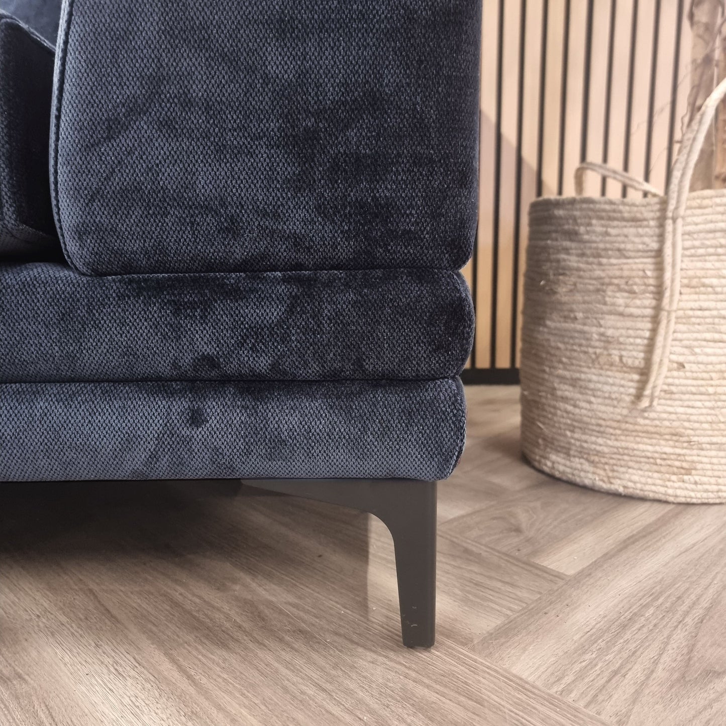 Aluxo Lenox Sofa Range in Aegean Blue Velvet 2 Seater