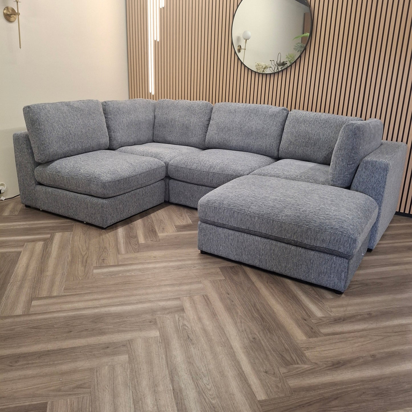 Madison U Shape Sofa Blue