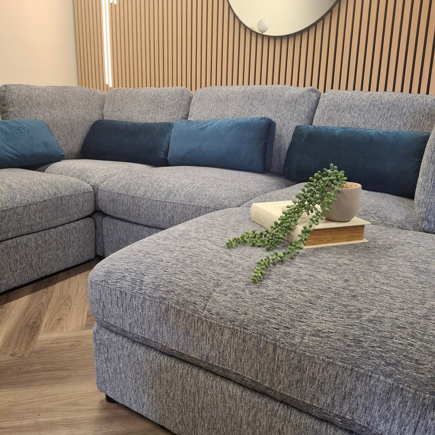 Madison U Shape Sofa Blue