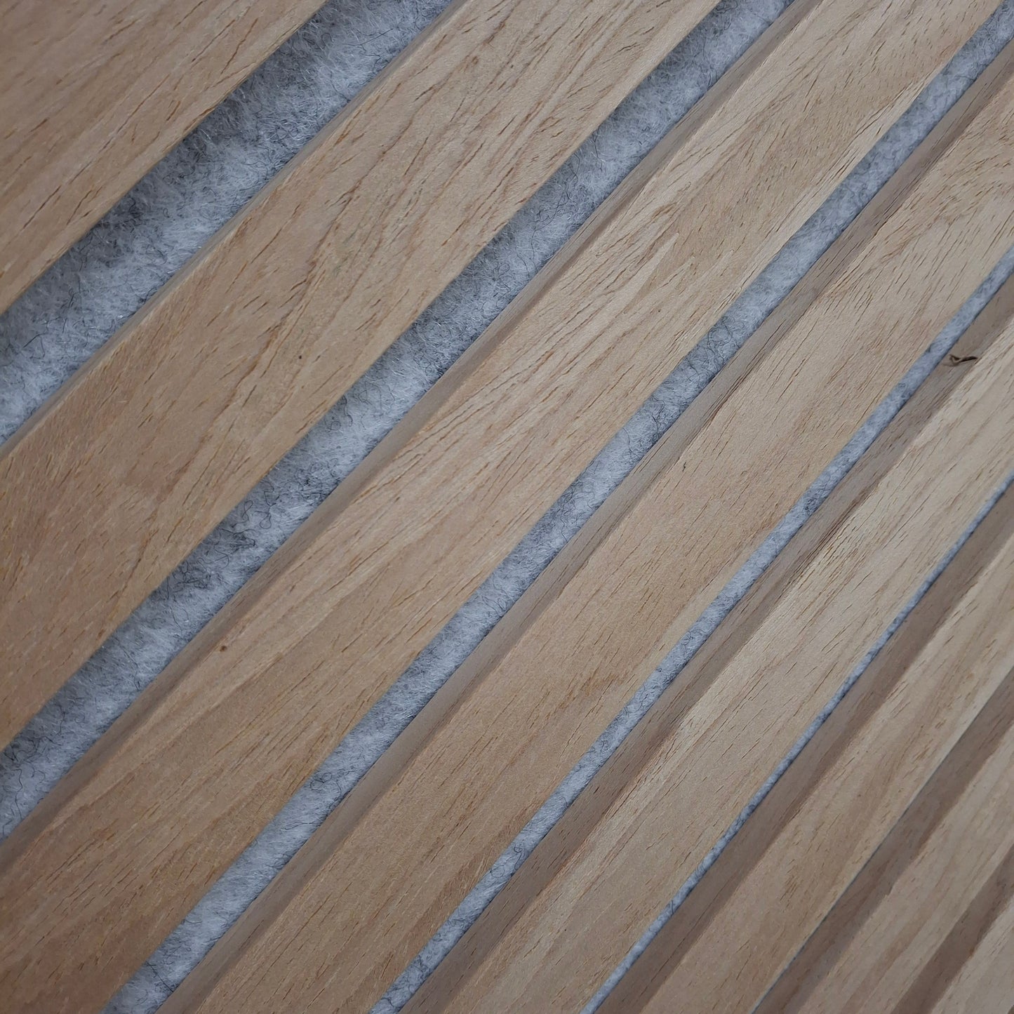 Crafted Luxe Premium Geometric Acoustic Wall Panels – Oak on Grey Felt