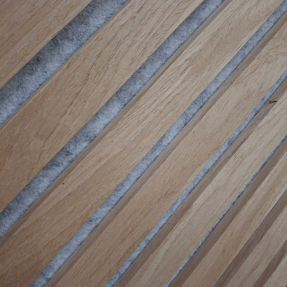 Crafted Luxe Premium Geometric Acoustic Wall Panels – Oak on Grey Felt