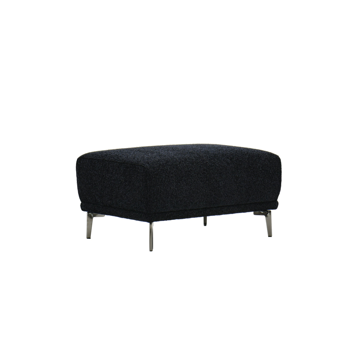 Albany Black Lux Bouclé Sofa Collection – 2 Seater, 3 Seater & Footstool