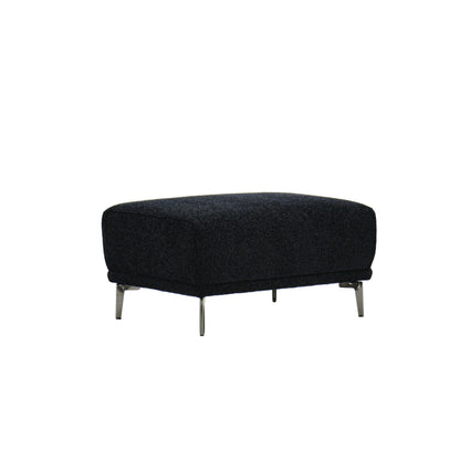 Aluxo Albany Sofa Range in Black Lux Boucle Fabric 4 Seater
