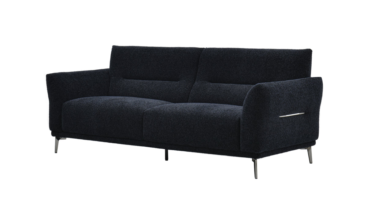 Albany Black Lux Bouclé Sofa Collection – 2 Seater, 3 Seater & Footstool