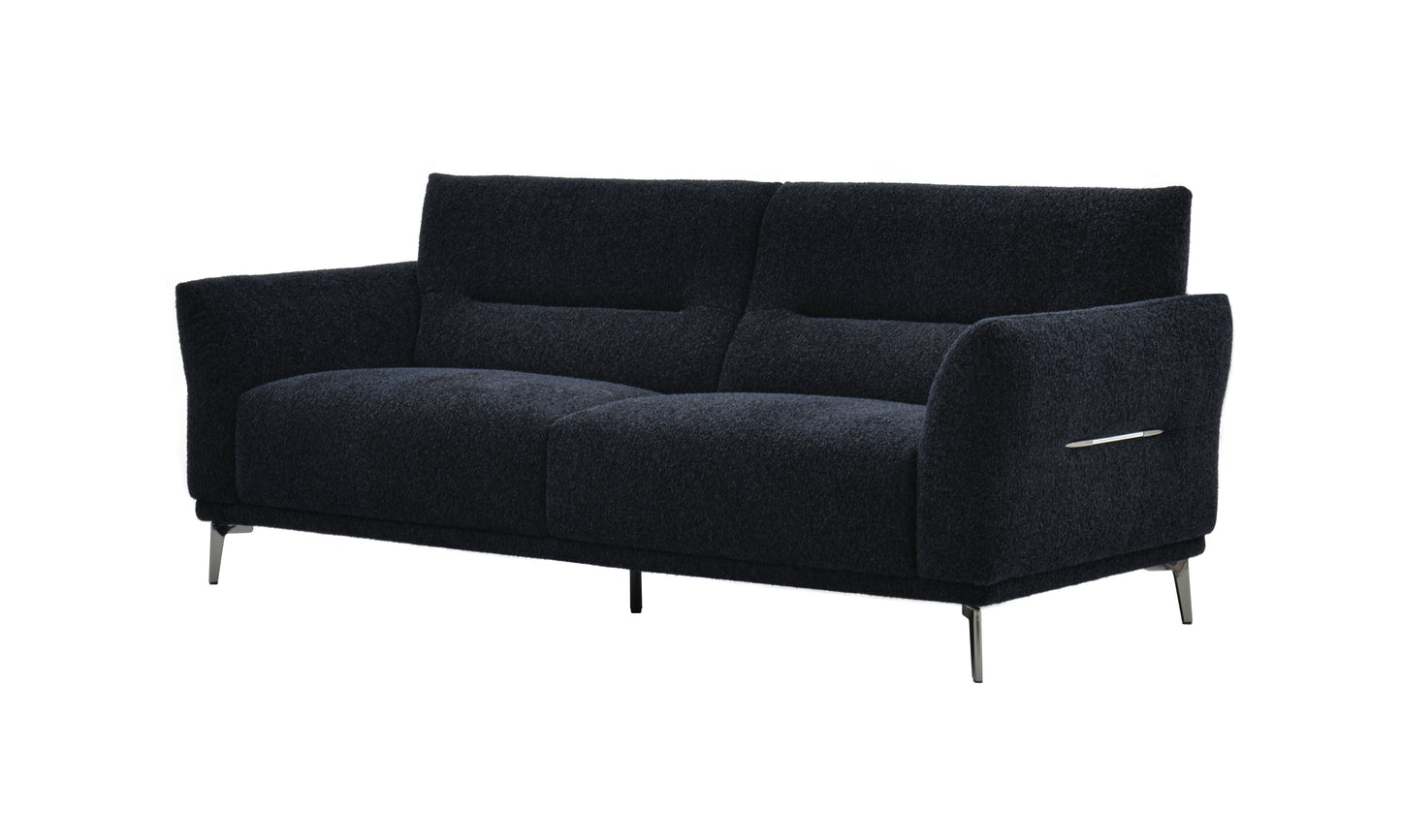 Aluxo Albany Sofa Range in Black Lux Boucle Fabric 4 Seater