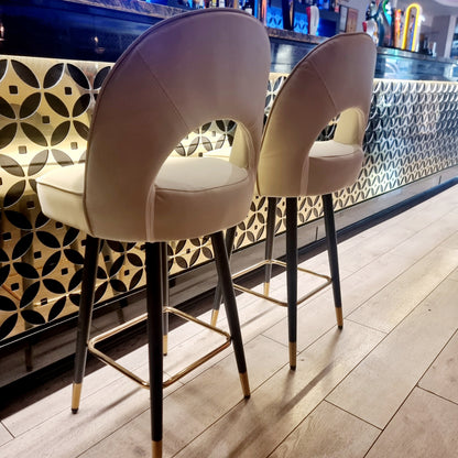 Astra Bar Stools Cream Leather