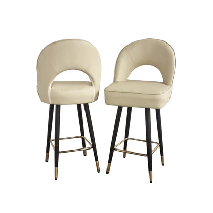 Astra Bar Stools Cream Leather