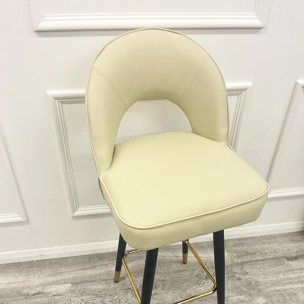Astra Bar Stools Cream Leather