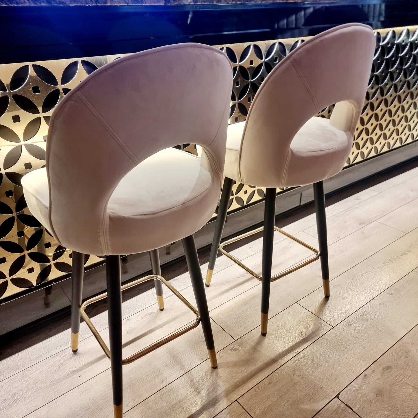 Astra Bar Stools Cream Leather