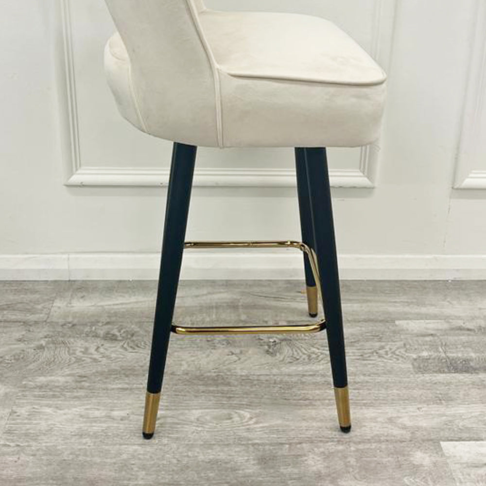 Astra Bar Stools Cream Leather