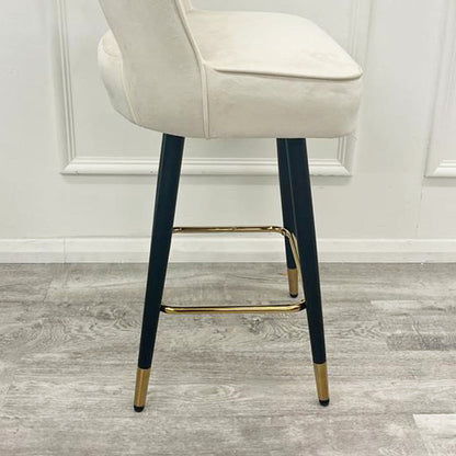Astra Bar Stools Cream Leather