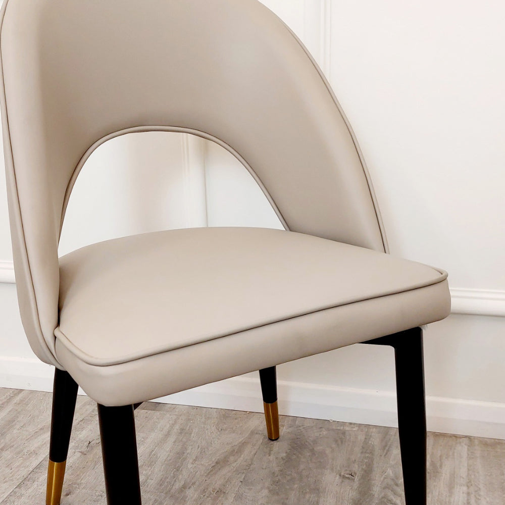 Astra Dining Chair Cream Leather