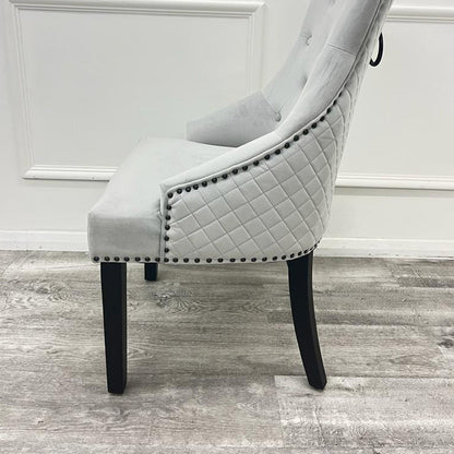 Bentley Black Leg Dining Chair Dark Grey