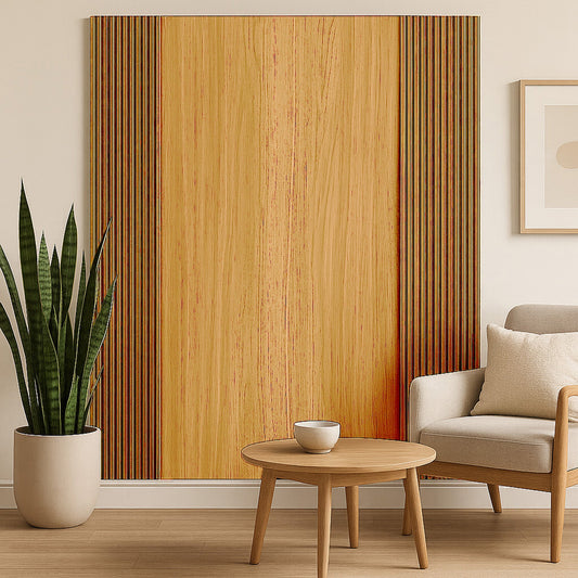 WPC Wood Effect Wave Style Wall Panels Light Oak