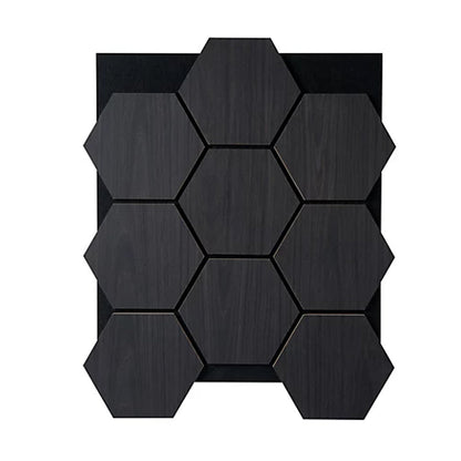 Hexagon Wood Acoustic Wall Panels Walnut