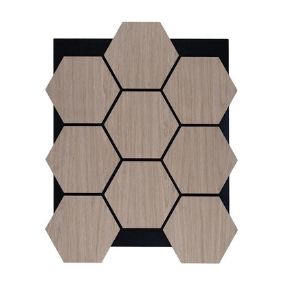 Hexagon Wood Acoustic Wall Panels Walnut
