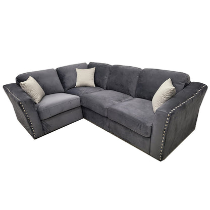 Lincoln 4 Piece Corner Sofa Silver