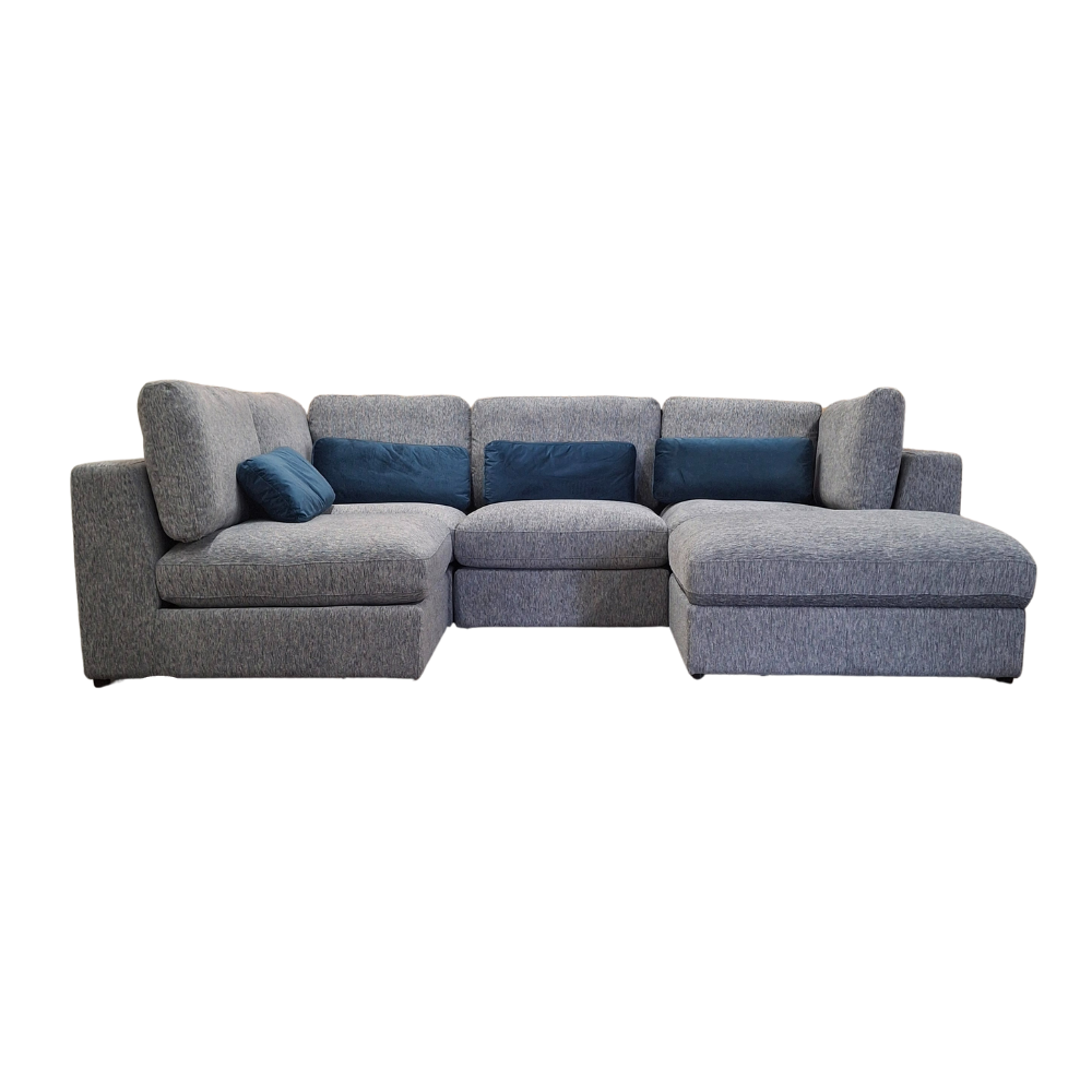 Madison U Shape Sofa Blue