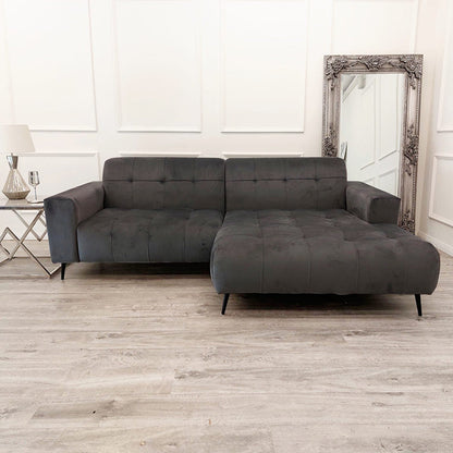 Oslo Open Plan Sofa 3 Piece Silver Grey