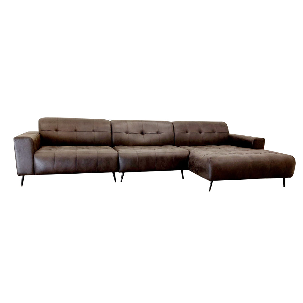 Oslo Open Plan Sofa 3 Piece Silver Grey
