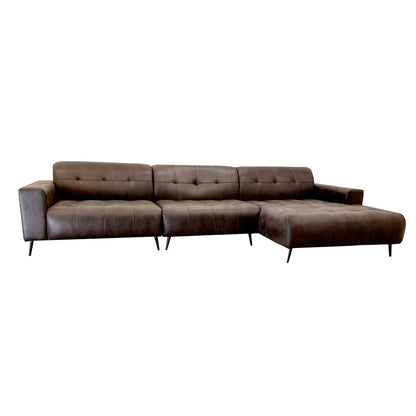 Oslo Open Plan Sofa 3 Piece Silver Grey