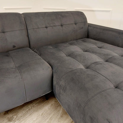 Oslo Open Plan Sofa 3 Piece Silver Grey