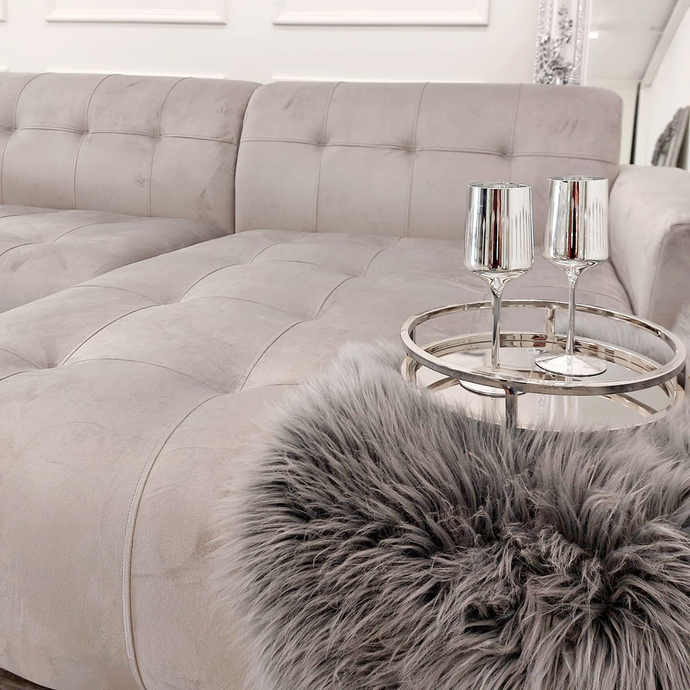 Oslo Open Plan Sofa 3 Piece Silver Grey