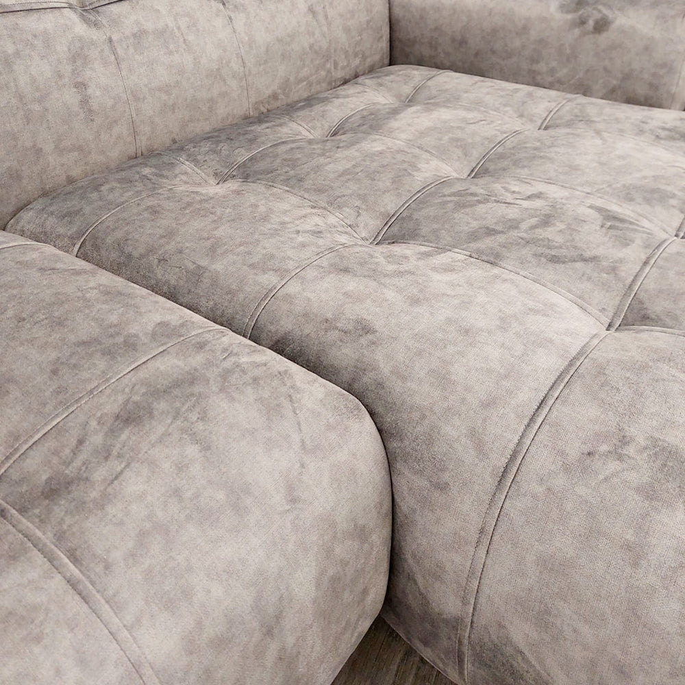 Oslo Open Plan Sofa 3 Piece Silver Grey