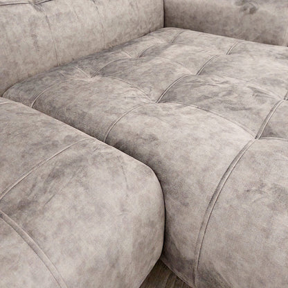Oslo Open Plan Sofa 3 Piece Silver Grey