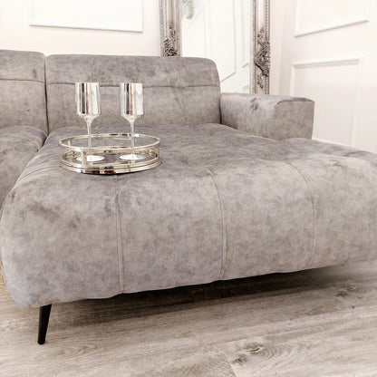 Oslo Open Plan Sofa 3 Piece Silver Grey