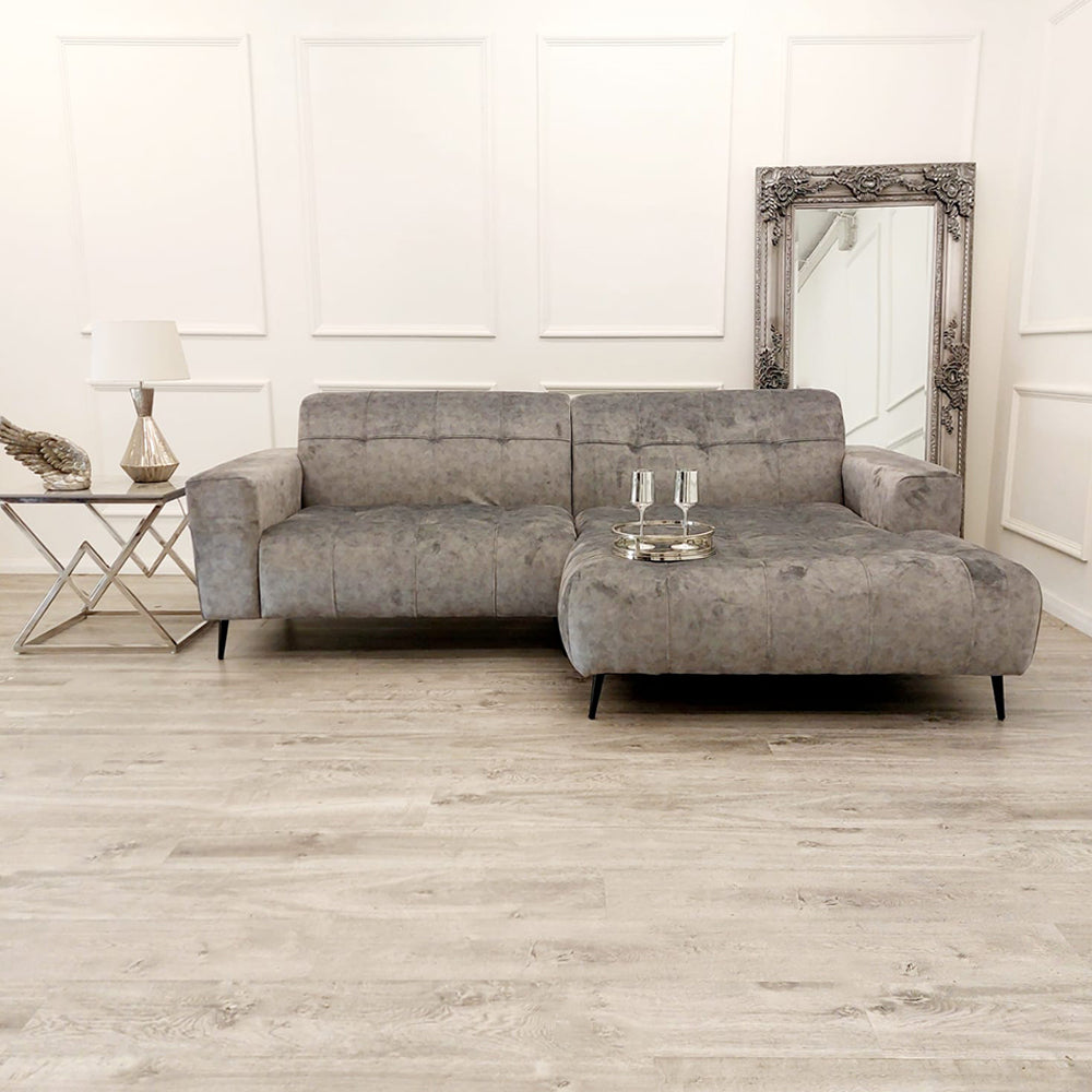 Oslo Open Plan Sofa 3 Piece Silver Grey