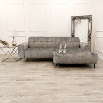 Oslo Open Plan Sofa 3 Piece Silver Grey