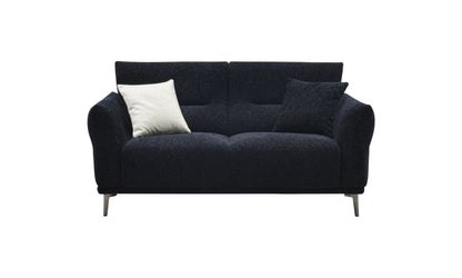 Aluxo Albany Sofa Range in Black Lux Boucle Fabric 4 Seater