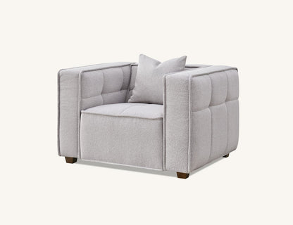 Aluxo Murray Sofa Range in Putty Boucle Fabric 4 Seater