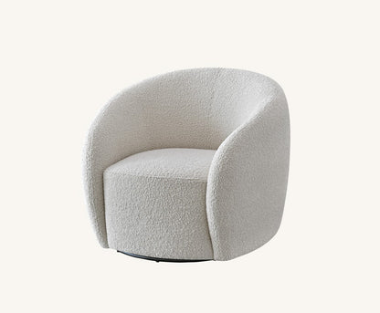Aluxo Nolita Boucle Teddy Sofa and Accent Chair Accent Chair Latte