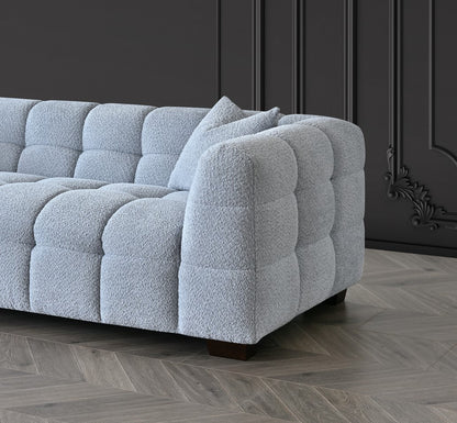 Aluxo Tribeca Sofa Range in Pearl Boucle Fabric Chair